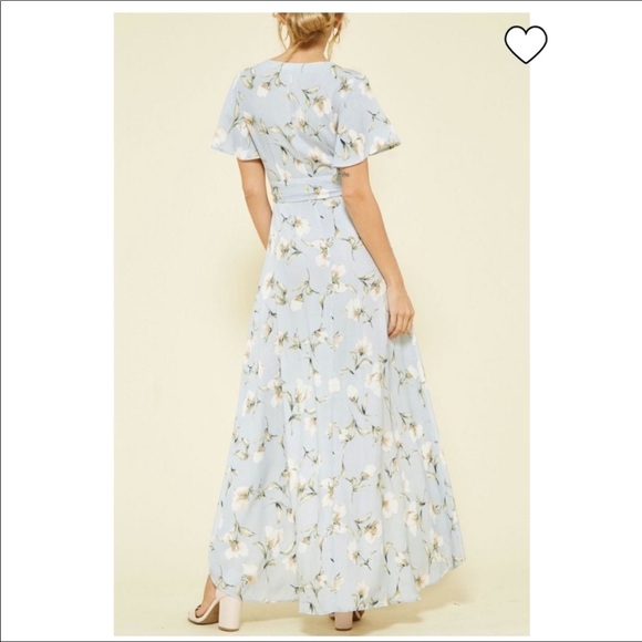 EUC Promesa Floral Wrap Dress Size Medium - Picture 2 of 13